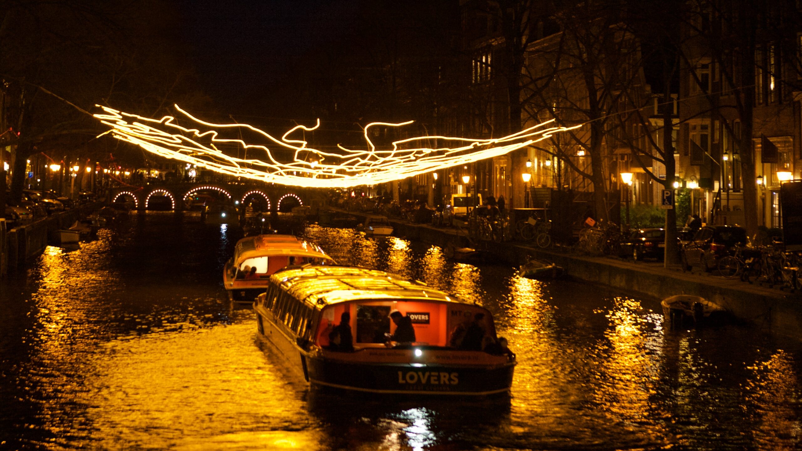 Amsterdam lights on canals